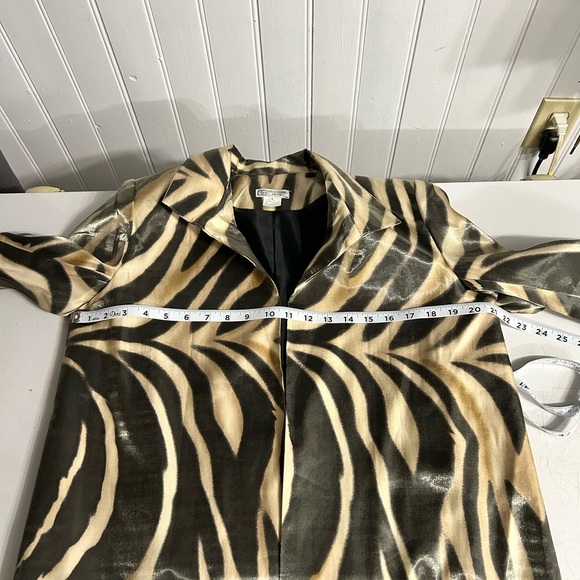 Grace Chuang New York, Animal, Print Blazer, Size Large, cream/brown - Picture 8 of 11